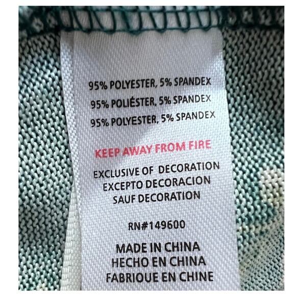 FLORA NIKROOZ WOMENS MEDIUM FLORAL PRINTED SWEATER-KNIT PAJAMA TOP ONLY GREEN - Picture 8 of 10